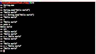 Ruby Tutorial - Creating a String