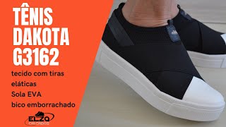 Tenis Feminino Slip On Flatform Elástico Tecido Dakota G3162