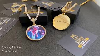 Plating Of 18k Gold Medallion Necklace- Custom Photo Medallion Necklace For Men