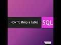 How to Drop Table in MySql