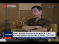 saksi one on one interview ni jessica soho kay incoming president rodrigo duterte