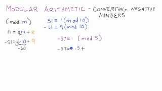 How to Convert a Negative Integer in Modular Arithmetic - Cryptography - Lesson 4