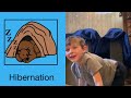 hibernation song for kids with aac learn u0026 pretend to go to sleep wake up as bears bats frogs.