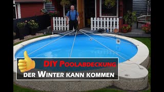 Poolabdeckung für den kleinen Geldbeutel...und es funktioniert #poolabdeckung #pool #werkstatt  #diy