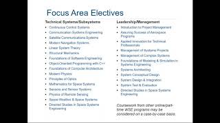 Space Systems Engineering Information Session: Fall 2018