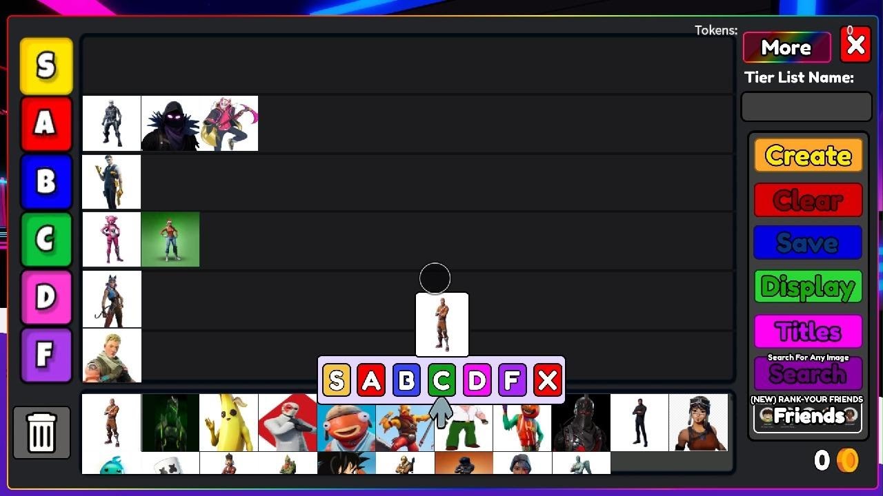 Playing Roblox Tier List Creator Youtube