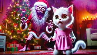 Cruel Santa Claus Monster Try To Kill Poor Cat