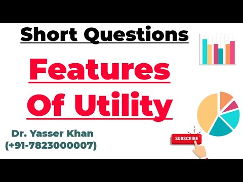 What are features of utility?