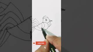 Quick simple and easy drawing of Hen l 5 drawing for beginner #shortsfeed #shorts #viral