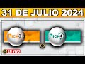 Resultado PICK3 AND PICK4 DIA Resultado MIÉRCOLES 31 de julio DE 2024 ✅🥇🔥💰