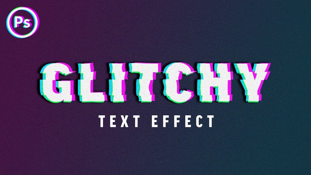 Glitch Text Effect | Photoshop Tutorial - YouTube