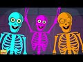 Wheels On The Bus With Five Skeletons + Spooky Scary Skeletons Songs By Teehee Town