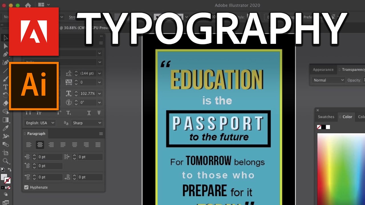 Typographic Posters | Graphic Design Tutorial - YouTube