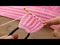 ⚡⚡Woow...!!!!⚡⚡ Very easy Tunisian crochet chain very stylish hair band making #crochet