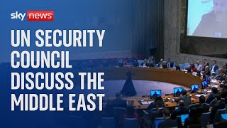 UN Security Council meet to discuss the Middle East