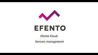 Efento Cloud - Sensor management