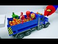 marble run race ☆ haba slope u0026 retro makita truck garbage truck long version 015