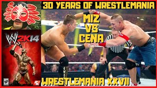 WWE 2K14 The Miz vs John Cena - WrestleMania XXVII - 30 Years of WrestleMania