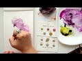 how to paint dreamy abstract transparent layered flowers using metallic watercolor