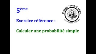 5ème-ER28-Calculer une probabilité simple