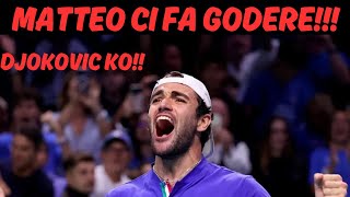 SUPER #BERRETTINI BATTE NETTAMENTE #DJOKOVIC!!! CHE GODURIA!!