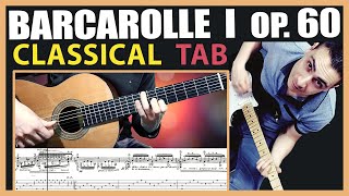 Barcarolle I op. 60 | F. Kleynjans | Guitar Tab | Classical Tutorial