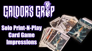 Galdor's Grip - Solo Print-N-Play Card Game Impressions