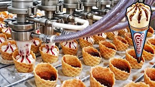 How Ice Cream Cones Are Made in Factory | Inside a Modern Food Factory