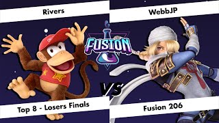 Fusion # 206 - Rivers (Diddy Kong) vs WebbJP (Sheik) - Top 8 - Losers Final