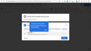 New sharing dialog for Google Drive, Docs, Sheets, Slides, and Forms.