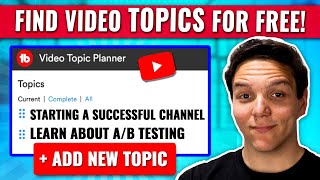 How to find YouTube video topics for free that can GET YOU MORE VIEWS!