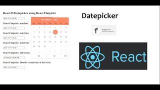 ReactJS Datepicker using React Flatpickr