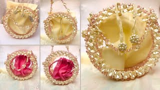 RIGHT WAY TO MAKE ACRYLIC BEAD BAG// Plate Bead Bag// #beadbags