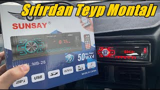 Teyp Nasıl Bağlanır | Sıfırdan Oto Teyp Bağlama Sunsay Model: MB-28