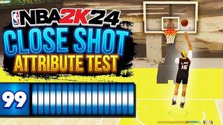 NBA 2K24 Best Build Attributes : Close Shot 25 to 95 Ratings Test