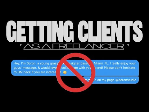 How do graphic designers get clients?