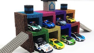 DIY - How To Build Garage Police Cars With Magnetic Balls | Magnetic Satisfying