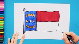 How to draw the Flag of North Carolina