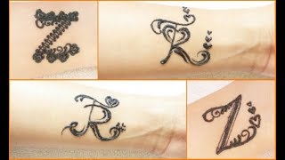 Z letter tattoo in mehndi