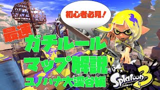 【スプラトゥーン3】ガチルールマップ解説：ユノハナ大渓谷【エリア・ガグラ・ガチホコ・アサリ】