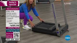 Denise Austin Double Fold   Stow Walkingpad Treadmill