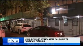 Child rushed to hospital after falling out window in the Bronx