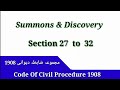 CPC Section 27 to 32 | Summons and Discovery Under Code of Civil Procedure 1908