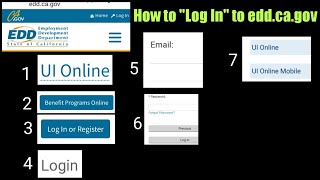 How to "Log In" to Edd.ca.gov website UI online for Payment Activity & Claim History unemployment