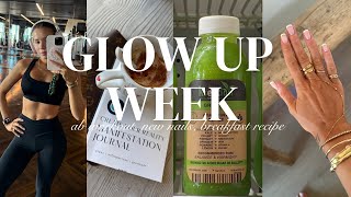 glow up week: ab workout, new nails, healthy recipe, night routine