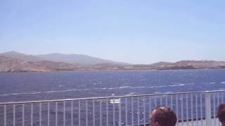 On the Ferry boat close to Ios, Greece, Cyclades
