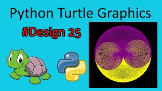 python turtle graphics tutorial || #design25 || Python graphics