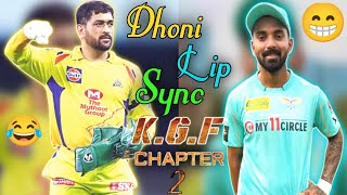 "Dhoni IPL Lip Sync" - "KGF 2 Dhoni Lip Sync" - "Ipl 2022" - "Funny Dubbing Vines