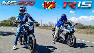 Nueva Yamaha R15 VS Pulsar NS200 🔥🥵 ¡Una HUMILLACION! Drag Race