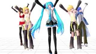 [MMD] Feel the sound - Miku, Rin, Len, Kaito, Meiko